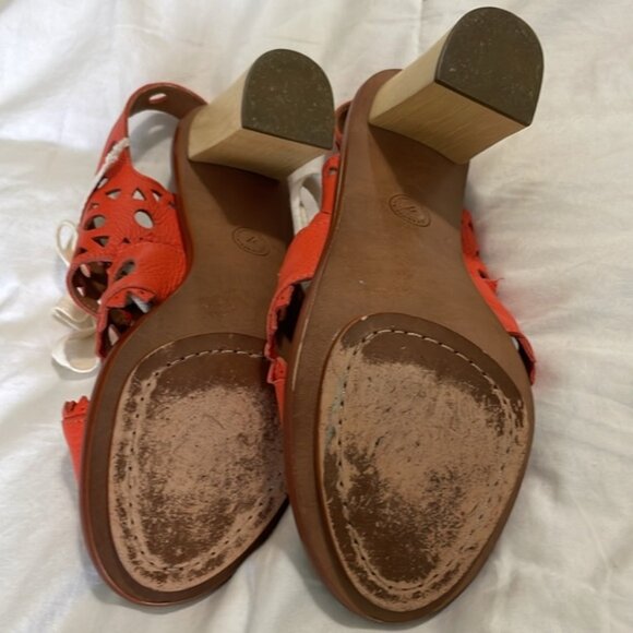 Anthropologie Leifsdottir Leather wooden heeled Women’s shoes - Picture 11 of 15